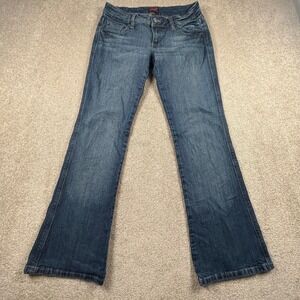 Underground Soul Wmns Sz 7 Bootcut Jeans Medium Wash Embroidered Pockets Stretch